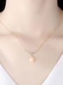 thumb 925 Sterling Silver Imitation Pearl Water Drop Dainty Necklace 1