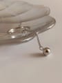 thumb 925 Sterling Silver Bead Round Minimalist Band Ring 2