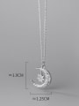 thumb 925 Sterling Silver  Minimalist Moon Pendant Necklace 3