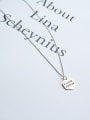 thumb 925 sterling silver simple letter polygon Pendant Necklace 2