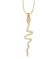 thumb Brass Cubic Zirconia Snake Vintage Necklace 2