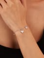 thumb Stainless steel Shell Heart Minimalist Link Bracelet 2