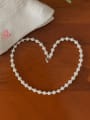 thumb 925 Sterling Silver Freshwater Pearl Round Minimalist Necklace 2