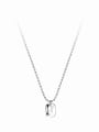 thumb 925 Sterling Silver Geometric Minimalist Beaded  Chain Necklace 3