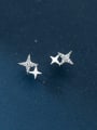 thumb 925 Sterling Silver Cubic Zirconia Star Cute Stud Earring 3