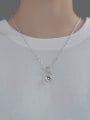 thumb 925 Sterling Silver Heart Minimalist Hollow Chain Necklace 1