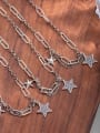 thumb 925 Sterling Silver Geometric Vintage  Vintage Five-Pointed Star Patchwork Necklace 2