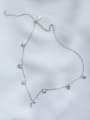 thumb 925 Sterling Silver Cubic Zirconia White Star Vintage Choker Necklace 0