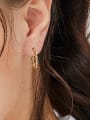 thumb Brass Geometric Minimalist  C Shape Stud Earring 1