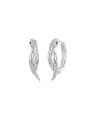 thumb 925 Sterling Silver Snake Vintage Stud Earring 0