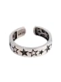 thumb 925 Sterling Silver Star Vintage Band Ring 0
