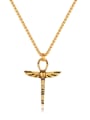 thumb Stainless steel Dragonfly Vintage Regligious Necklace 0