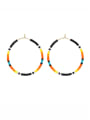 thumb Multi Color Miyuki Millet Bead  Geometric Bohemia  Handmade Beaded Hoop Earring 2