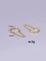 thumb Titanium Steel Tassel Minimalist Huggie Earring 1