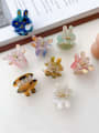 thumb Cellulose Acetate Cute Animal Alloy Multi Color Jaw Hair Claw 1