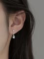 thumb 925 Sterling Silver Cubic Zirconia Water Drop Minimalist Drop Earring 1