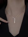 thumb 925 Sterling Silver Cubic Zirconia Star Minimalist Lariat Necklace 1
