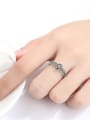 thumb 925 Sterling Silver  Square  Cubic Zirconia Vintage Stackable Ring 1