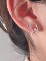thumb 925 Sterling Silver Hollow  Heart Minimalist Stud Earring 1