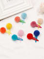 thumb Alloy Feather Cute Round ball  Multi Color Hair Barrette 1