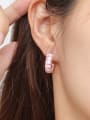 thumb Titanium Steel Enamel Geometric Minimalist Stud Earring 1