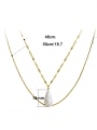 thumb 925 Sterling Silver Freshwater Pearl Geometric Hip Hop Multi Strand Necklace 2
