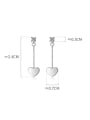 thumb 925 Sterling Silver Smooth Heart Minimalist Threader Earring 3