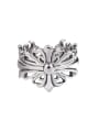 thumb 925 Sterling Silver Hollow Flower Vintage Midi Ring 3