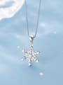 thumb 925 Sterling Silver Simple snowflake diamond pendant(only Pendant) 2