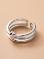 thumb 925 Sterling Silver Geometric Minimalist Stackable Ring 2