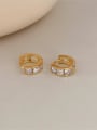 thumb 925 Sterling Silver Cubic Zirconia Geometric Minimalist Huggie Earring 0