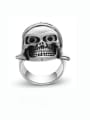 thumb Titanium Steel Skull Hip Hop Band Ring 0