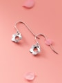 thumb 925 Sterling Silver Flower Minimalist Hook Earring 1