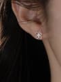 thumb 925 Sterling Silver Hollow Flower Minimalist Stud Earring 1