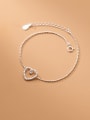 thumb 925 Sterling Silver Heart Minimalist Beaded Bracelet 2