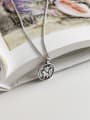 thumb 925 Sterling Silver Crown Retro Wolf Vintage Initials Necklace 1