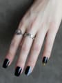 thumb 925 Sterling Silver Triangle Vintage Band Ring 1