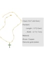 thumb Brass Cubic Zirconia Moon Vintage Cross Heart Pendant Necklace 4