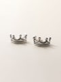 thumb 925 Sterling Silver Crown Vintage Clip Earring 0