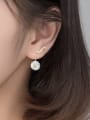 thumb 925 Sterling Silver Shell Flower Cute Stud Earring 2