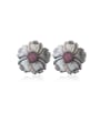 thumb Copper Shell Flower Vintage Stud Earring 3