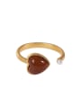 thumb 925 Sterling Silver Carnelian Heart Vintage Band Ring 2