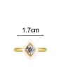 thumb Brass Enamel  Cubic Zirconia Geometric Minimalist Band Ring 2