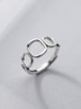 thumb 925 Sterling Silver  hollow Geometric Vintage Band Ring 3