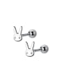 thumb 925 Sterling Silver Rabbit Cute Stud Earring 3
