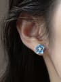 thumb 925 Sterling Silver Acrylic Flower Minimalist Stud Earring 1