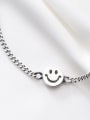 thumb 925 Sterling Silver Face Vintage Smiley pendant Necklace 0