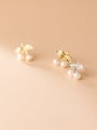 thumb 925 Sterling Silver Imitation Pearl  Cute Simple and small pearl cherry Stud Earring 2
