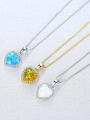 thumb 925 Sterling Silver Opal Multi Color heart Necklace 2