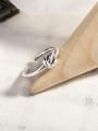 thumb 925 Sterling Silver Heart knot Vintage Band Ring 2